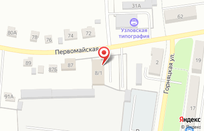 Вираж в Узловой на карте