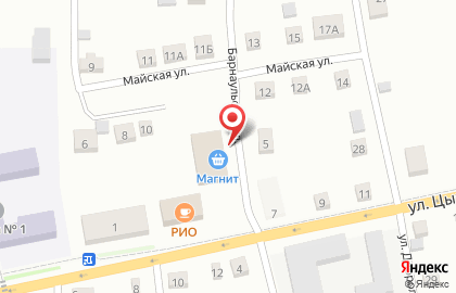 Супермаркет Магнит в Новосибирске на карте