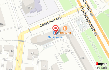 Приморское на Приморском шоссе на карте