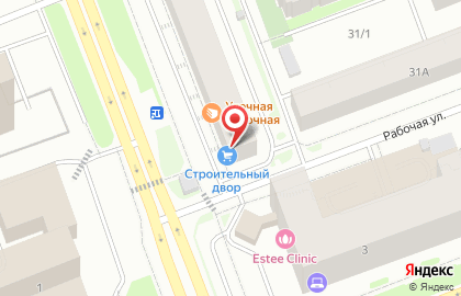 Магазин строительно-отделочных материалов Строительный двор на проспекте Ленина на карте
