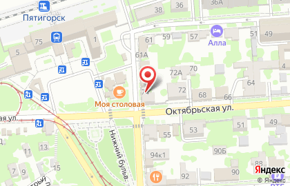 Кафе быстрого питания на Октябрьской улице на карте