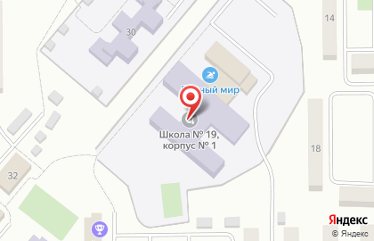 Основная общеобразовательная школа №19 на улице Лесного городка на карте