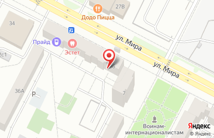 Участковый пункт полиции на улице Мира на карте