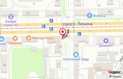 Военный Комиссариат Кемеровской области по Ленинскому, Заводскому и Центральному районам г. Кемерово в Кемерово на карте