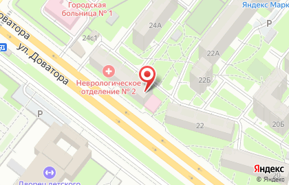 Банкомат Уральский Банк Реконструкции и Развития на улице Доватора, 24 на карте