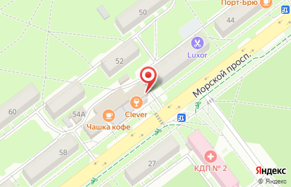 Магазин мясной продукции на Морском проспекте на карте