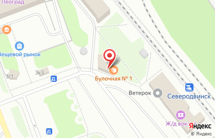 Булочная №1 на Железнодорожной улице на карте
