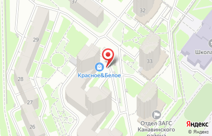 Магазин Красное & Белое на улице Сергея Акимова на карте