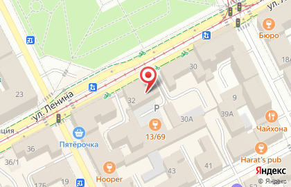 Банкомат Западно-Уральский банк на улице Ленина, 32 на карте