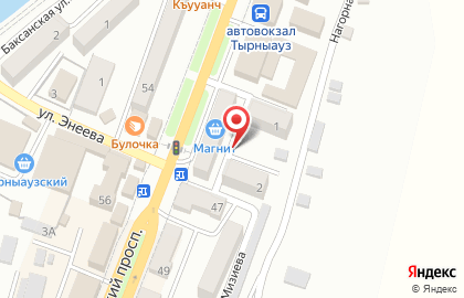 Супермаркет Магнит в Тырныаузе на карте