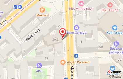 Магазин женского белья больших размеров Две Планеты на Московском проспекте на карте