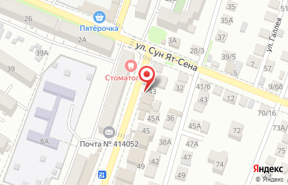 Продовольственный магазин в Астрахани на карте