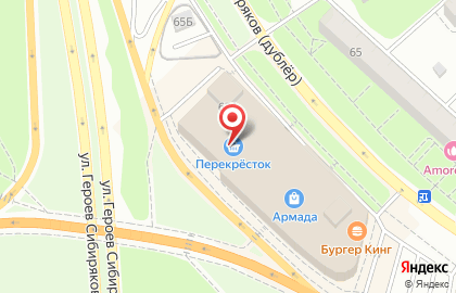 Супермаркет Перекресток в Воронеже на карте