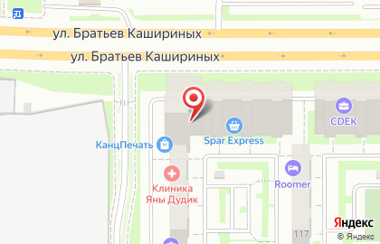 Аптека Jewitel на улице Братьев Кашириных на карте