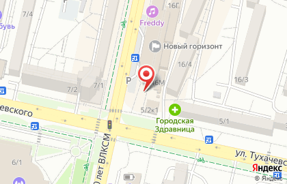 Киоск по продаже цветов на улице Тухачевского на карте