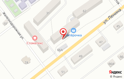 Супермаркет Пятёрочка на улице Ленина на карте