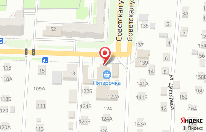 Универсам Пятерочка на Советской улице на карте