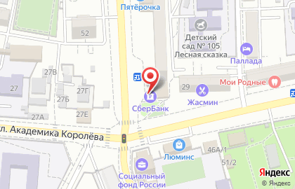 СберБанк на улице Савушкина на карте