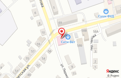 Медицинская лаборатория Гемотест на улице Лермонтова на карте