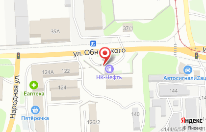 АЗС НК-Нефть на улице Обнорского на карте