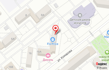 Салон штор Грация на улице Комарова на карте