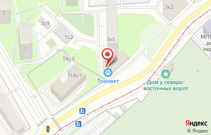 Ветеринарная клиника ТриоВет на метро Лефортово на карте