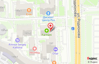 Магазин обоев и штор Factura на улице Родионова на карте