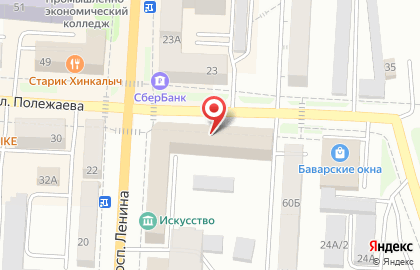 Стремление на проспекте Ленина на карте