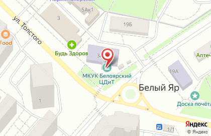 Центр досуга и творчества на улице Толстого на карте