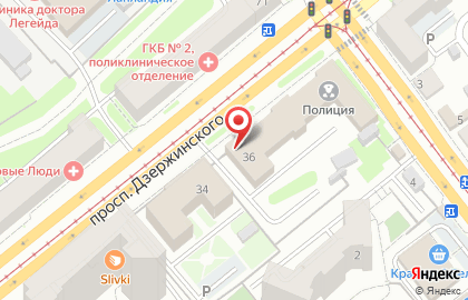 Дзержинский, отдел полиции №5, Управление МВД России по г. Новосибирску Отдел по лицензионно-разрешительной работе на карте
