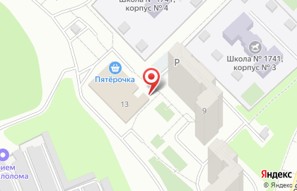 Район Тропарево-Никулино Общественный пункт охраны порядка Западного административного округа на Никулинской улице, 13 на карте