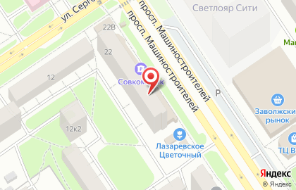 Банкомат ФК Открытие банк на проспекте Машиностроителей на карте