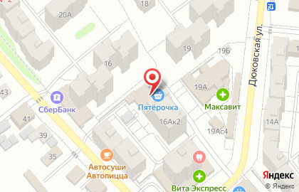 Супермаркет Пятёрочка на Революционной улице, 16а к 2 на карте