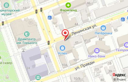 Полиграфическая фирма на Ленинской улице на карте