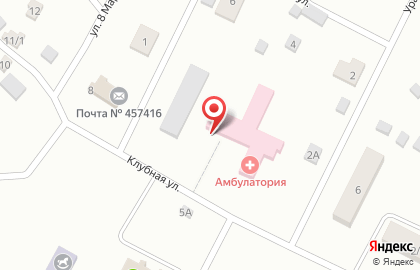 Продовольственный магазин Хуторок на Клубной улице на карте
