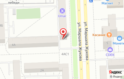 Парикмахерская Красотка на улице Маршала Жукова на карте