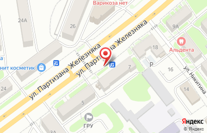 Пекарня Ржанко хлеб на улице Партизана Железняка на карте