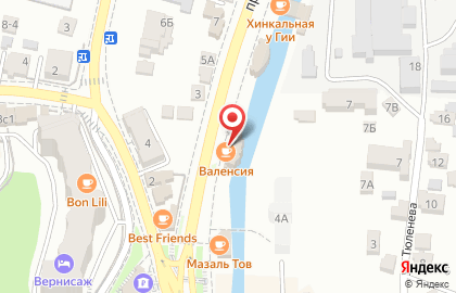 Кафе Валенсия на проспекте Победы на карте