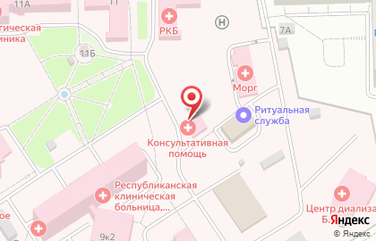 Республиканская клиническая больница в Чебоксарах на карте