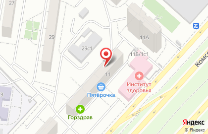 Обувной Двор в Люберцах (пр-кт Комсомольский) на карте