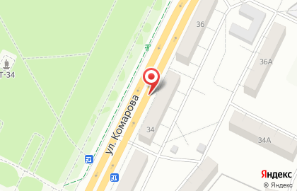 Автостоп на улице Комарова на карте