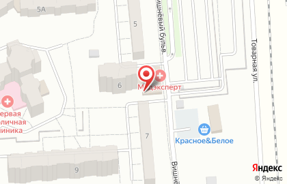Потребительский кооператив Чеховское РАЙПО на Вишнёвом бульваре на карте