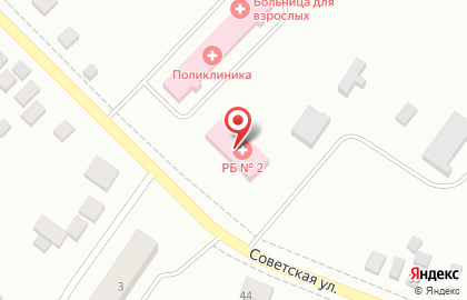Районная больница №2 на Советской улице на карте