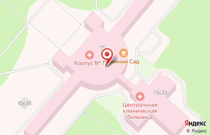 Центральная клиническая больница Управления делами Президента РФ в Москве на карте