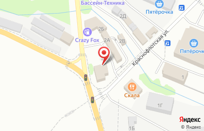 Продуктовый магазин Козерог на Краснофлотской улице на карте