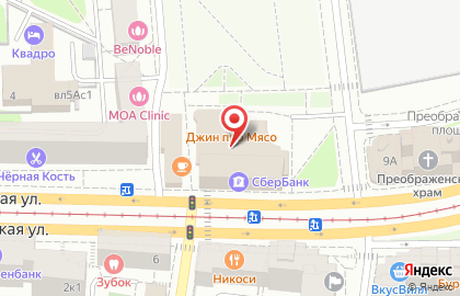 Кафе Манго на Преображенской площади на карте