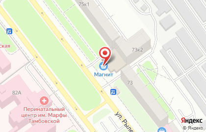 Супермаркет Бегемот на улице Рылеева на карте