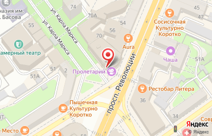 Кинотеатр Пролетарий в Воронеже на карте
