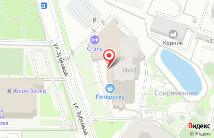 Магазин косметики и бытовой химии Магнит Косметик на улице Зубковой на карте