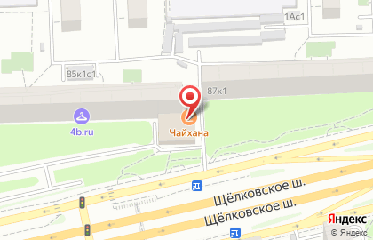 Магазин фастфудной продукции на Щёлковском шоссе на карте